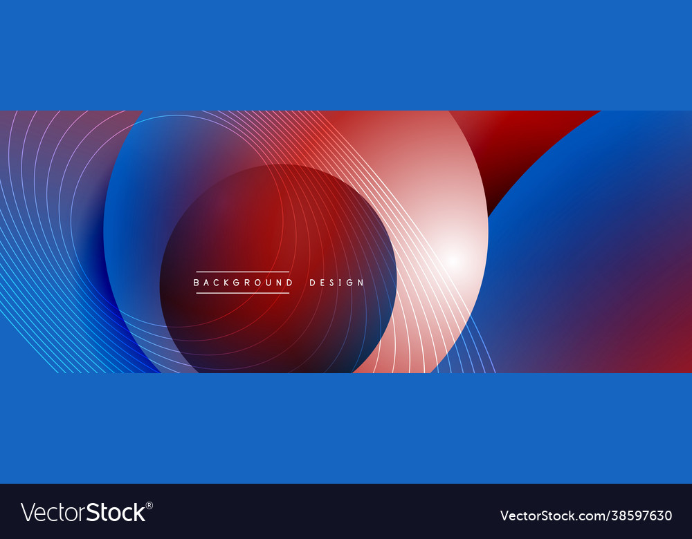 Gradient circles with shadows techno vector image Gradient circles with shadows techno