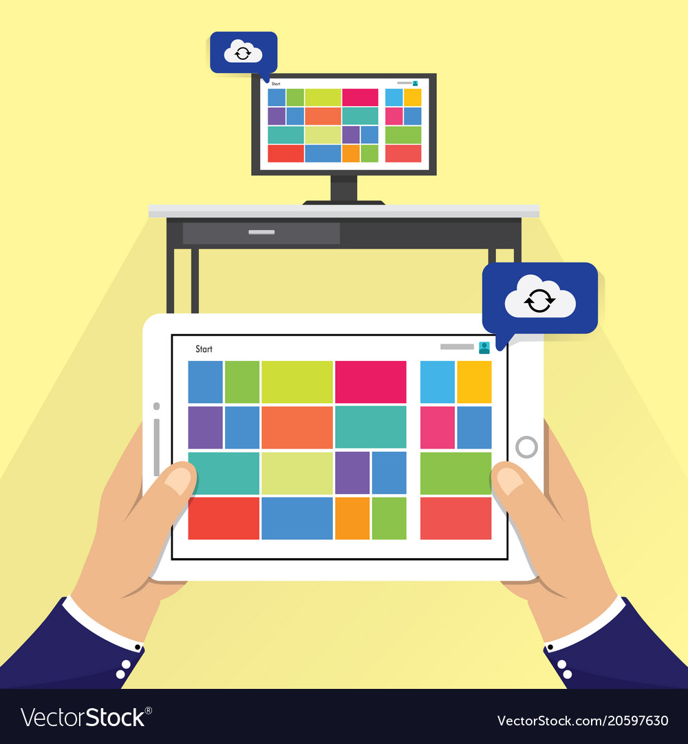 Hand holding phone with cloud computing data