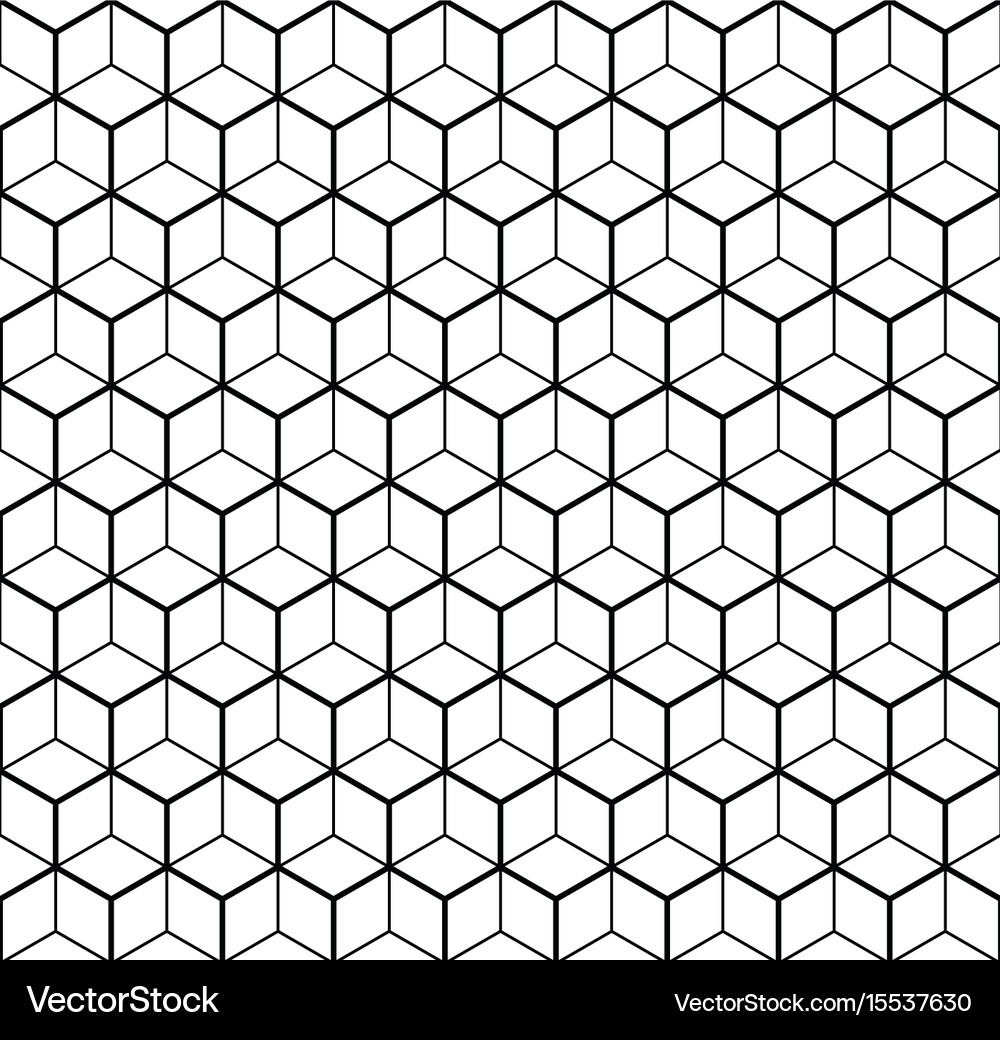 Heaxgon seamless pattern doubled network of thin Vector Image