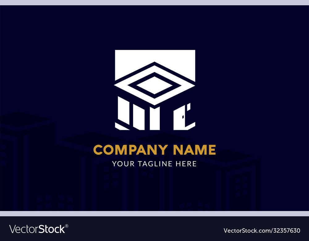 Isolated square construction logo template