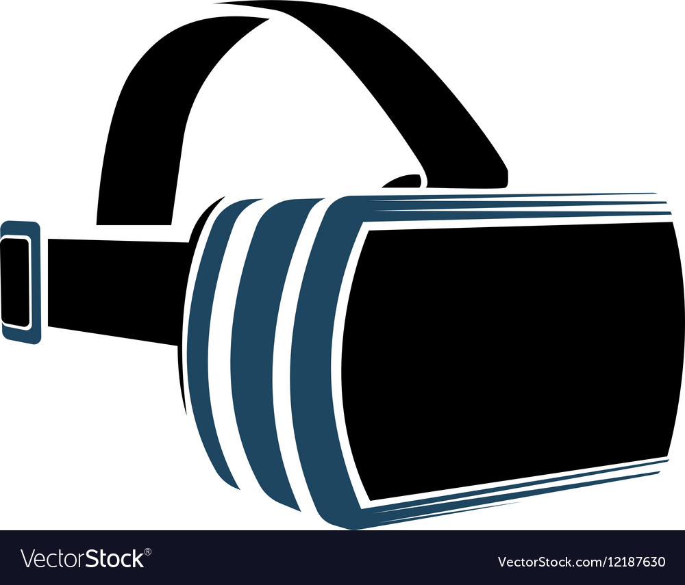 Isolated vr headset logotype on white background