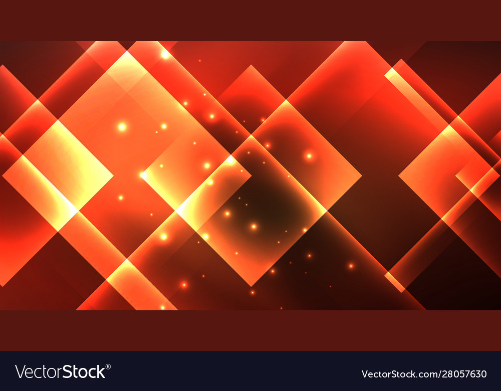 Neon Square Abstract Background