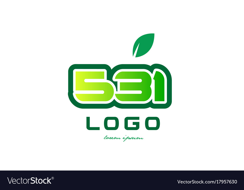 Number 531 numeral digit logo icon design