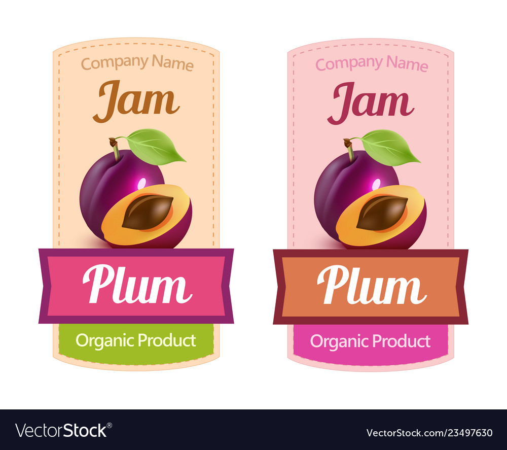 Plum jam sticker emblem