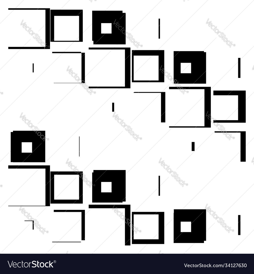 Random chaotic squares geometric pattern vector image Random chaotic squares geometric pattern