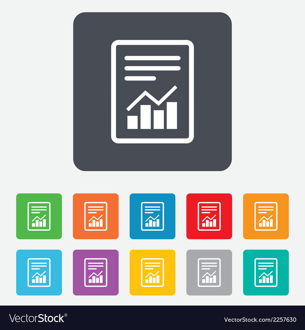 Text file sign document with chart symbol