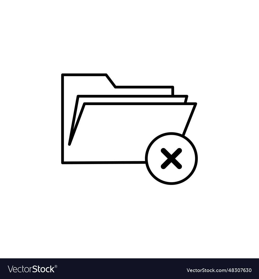 Trash delete folder icon flat vector image Trash delete folder icon flat