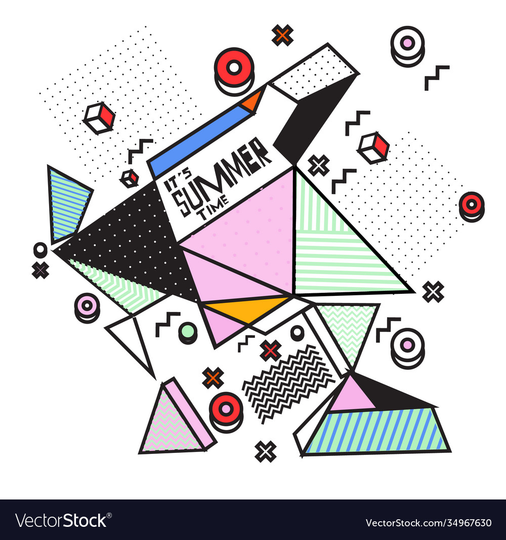 Triangle geometric forms for summer design event
