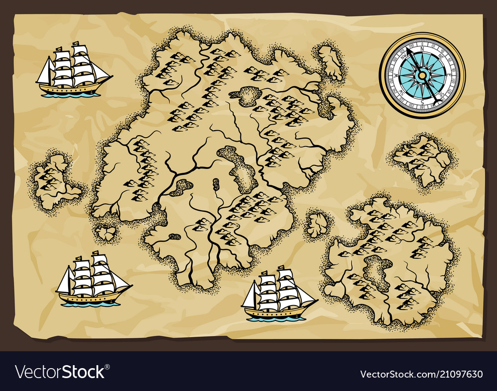 Vintage Nautical Map Background