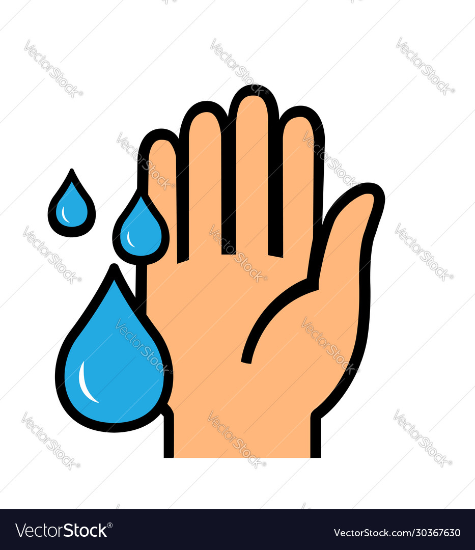 Washing hands icon sign wash symbol