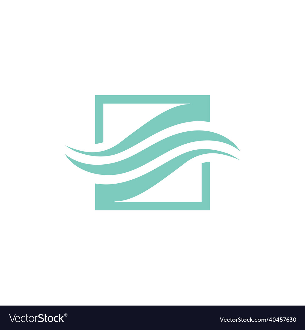 Wave logo design vector image Wave logo design