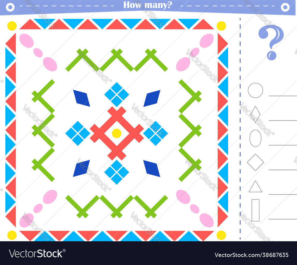A game for children count all indicated vector image A game for children count all indicated