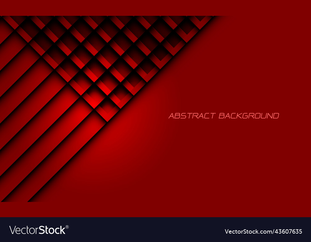Abstract red squares pattern black shadow vector image Abstract red squares pattern black shadow