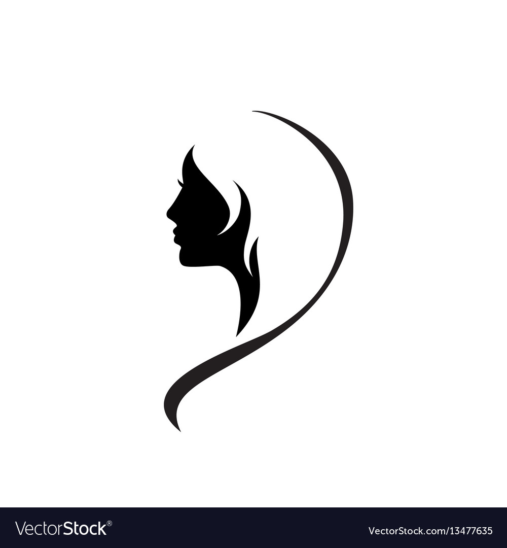 Beautiful Woman Face Icon Royalty Free Vector Image 