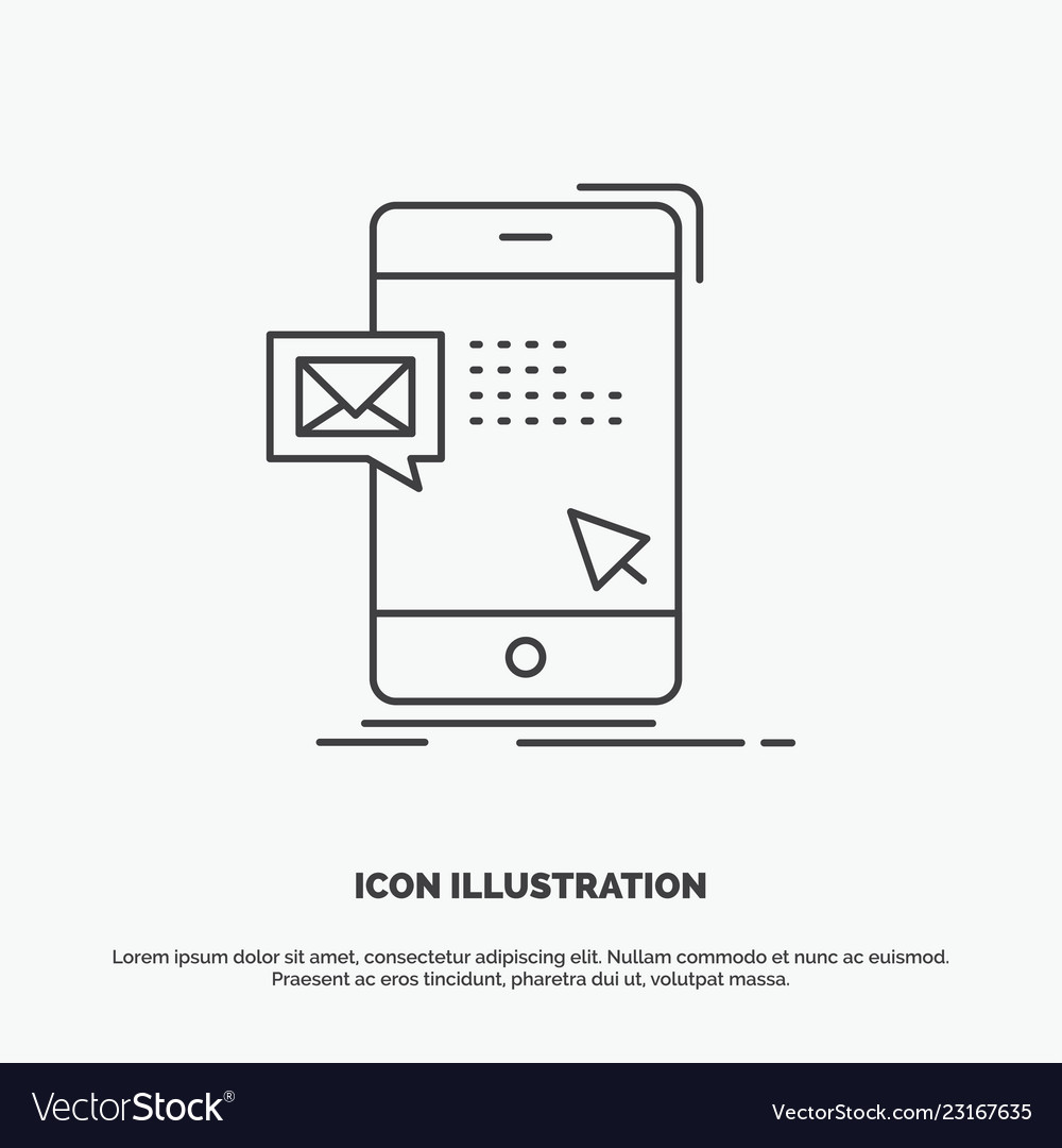 Bulk dialog instant mail message icon line gray vector image Bulk dialog instant mail message icon line gray
