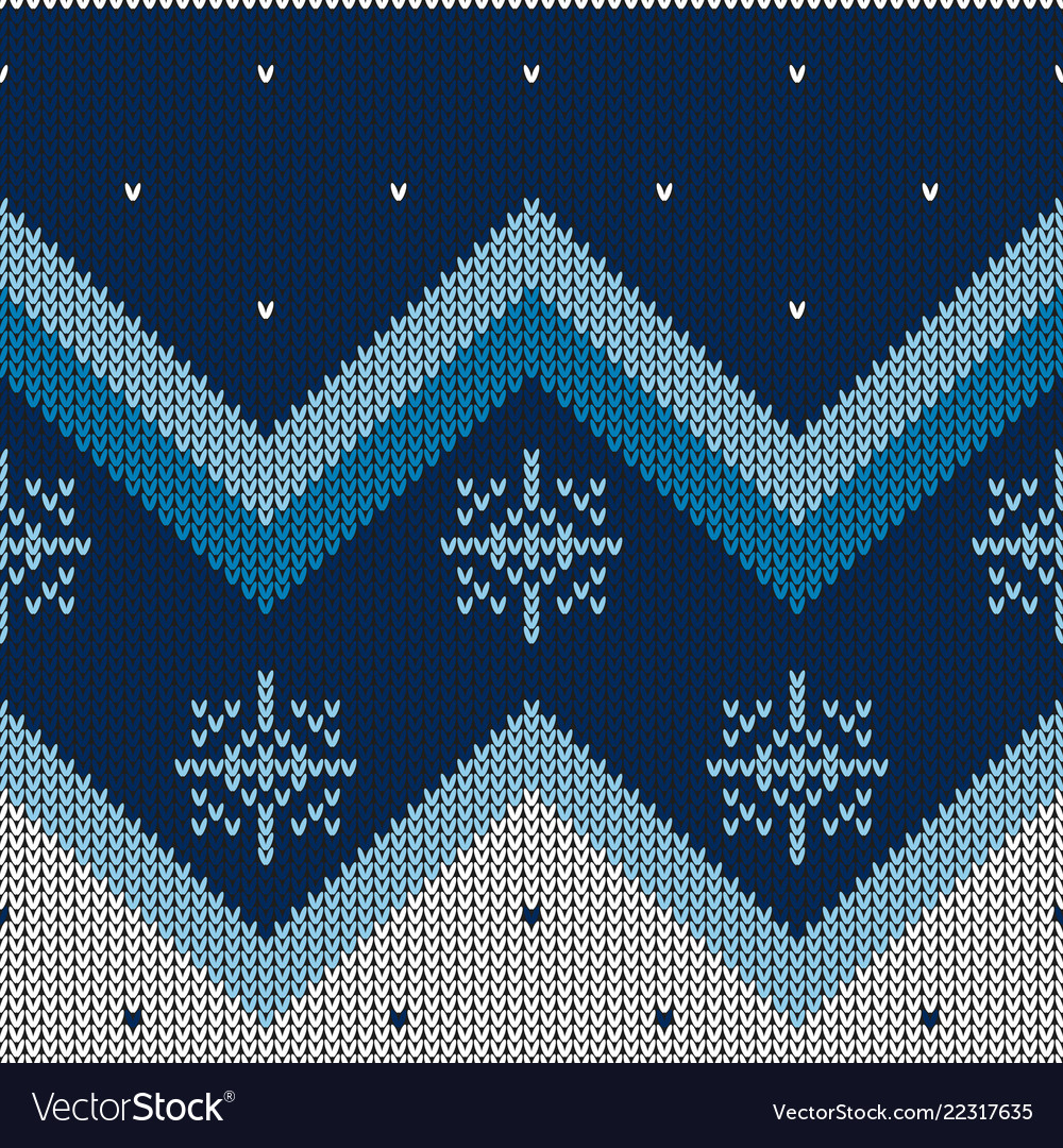 Christmas abstract knitted pattern vector image Christmas abstract knitted pattern