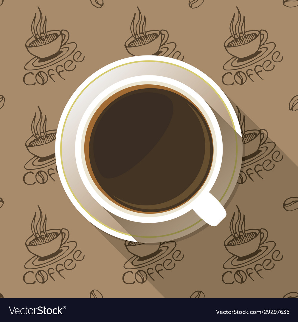 Кофе сверху рисунок