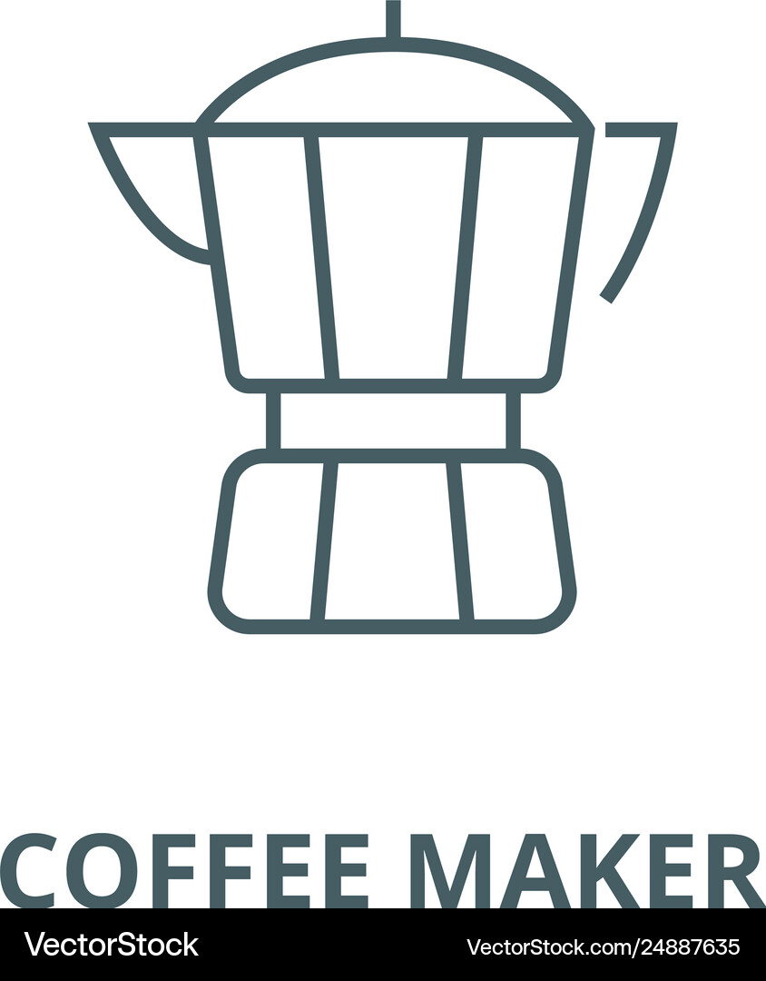 Coffee maker line icon maker Royalty Free Vector Image