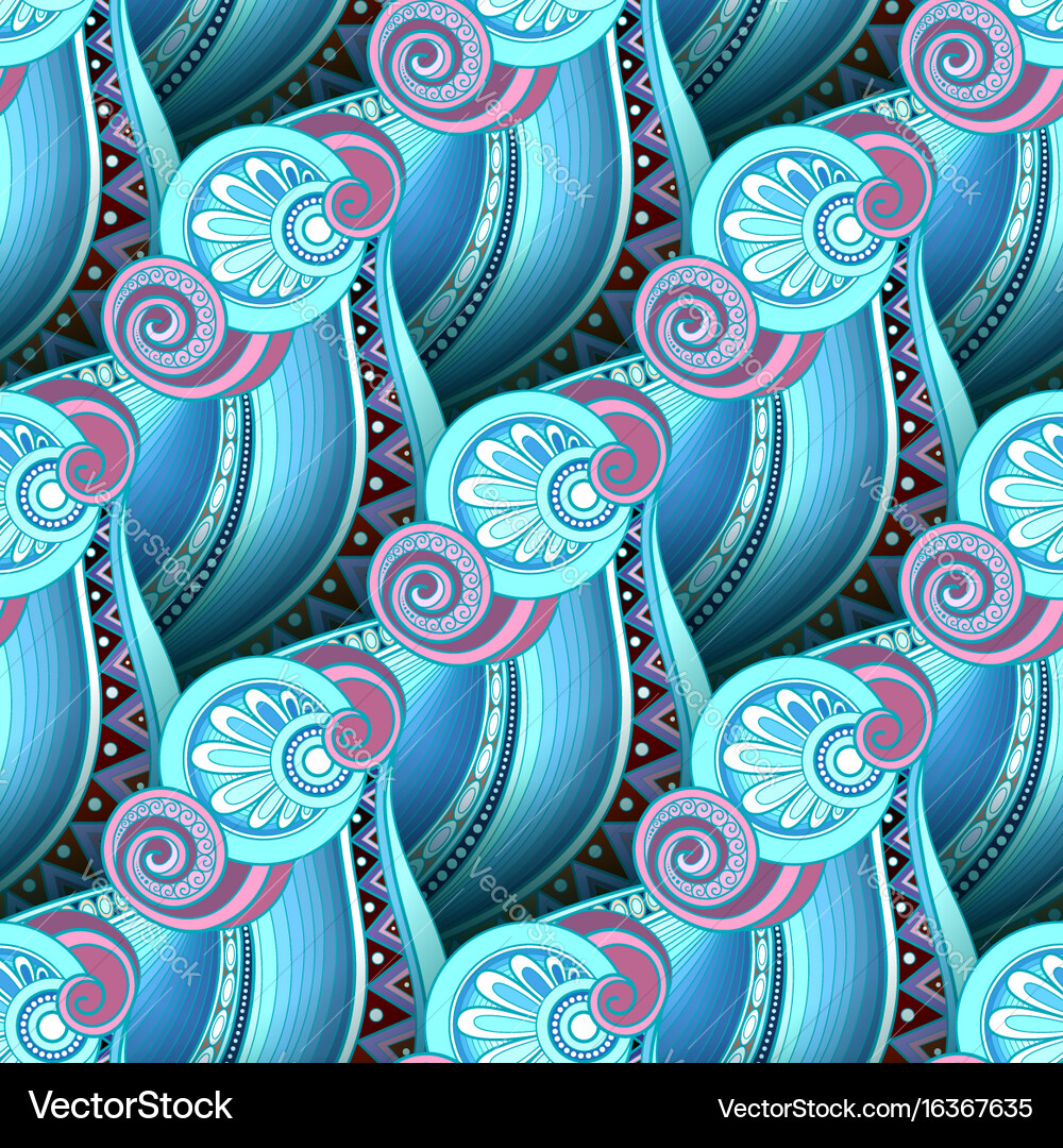 Colored wave seamless pattern Royalty Free Vector Image