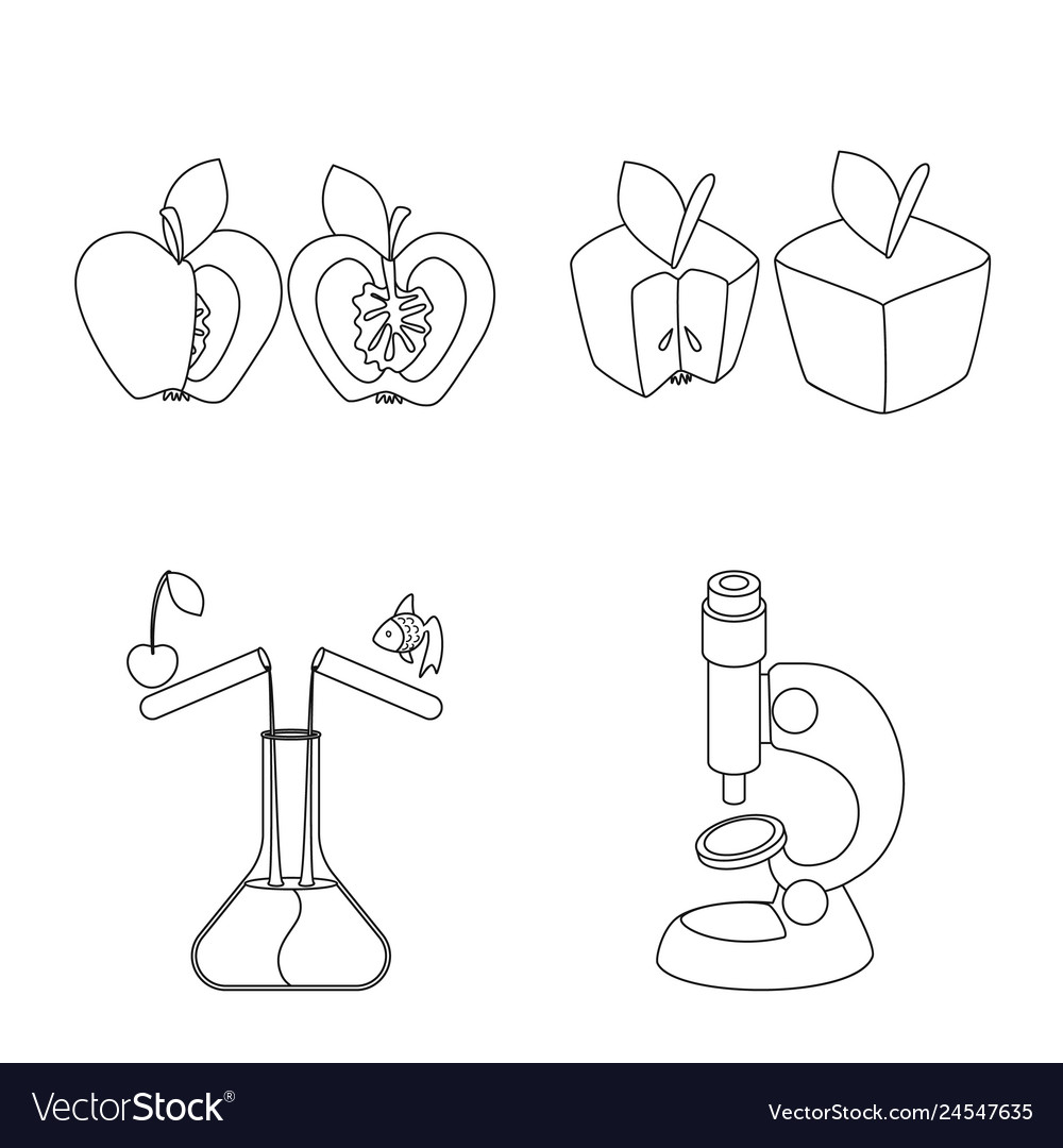 Design genetic and science symbol set Royalty Free Vector