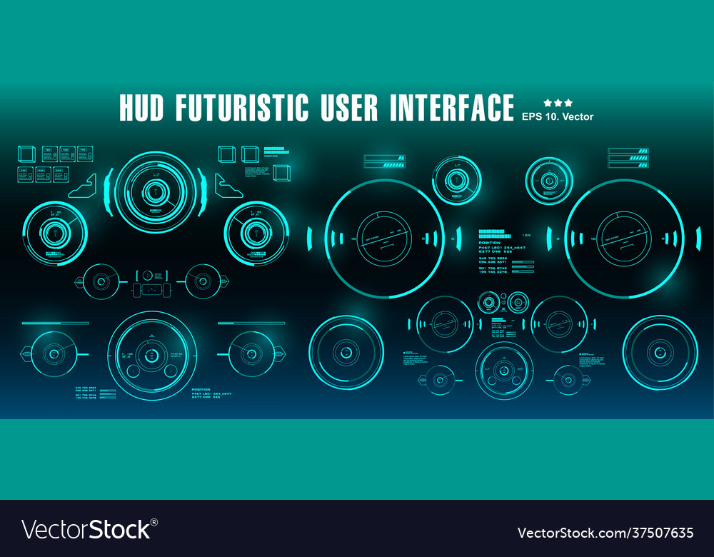 Hud futuristic green user interface dashboard