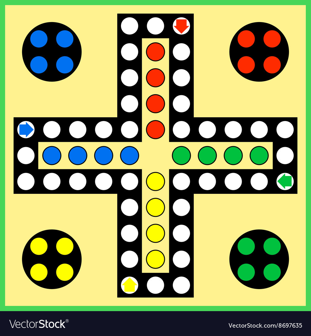 Ludo board modelo vetor imprimível