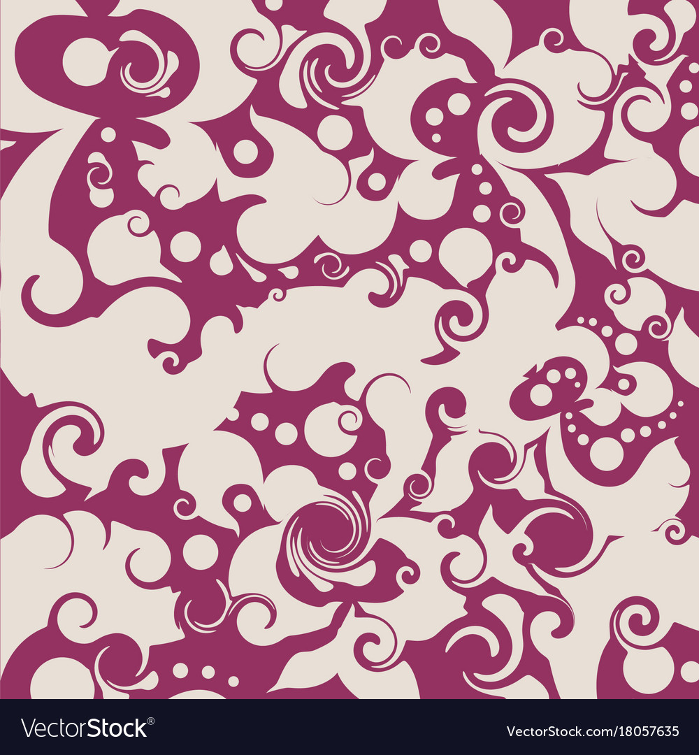 Ornament of lines and curls abstract background