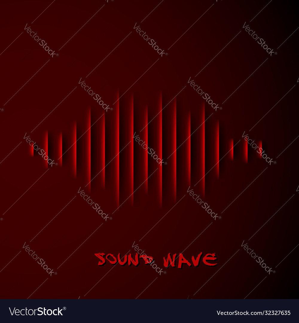 Paper sound waveform with shadow