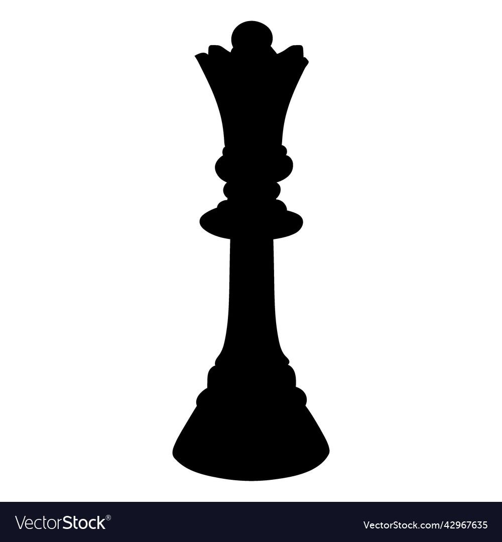 queen chess piece vector