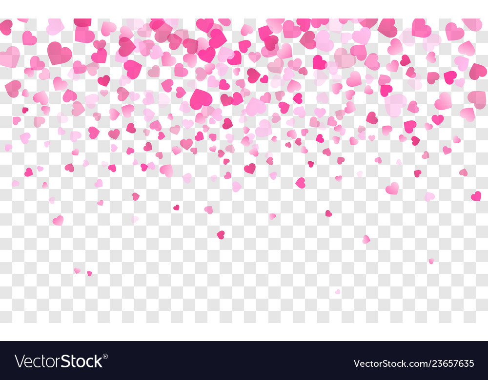 Realistic isolated heart confetti Royalty Free Vector Image