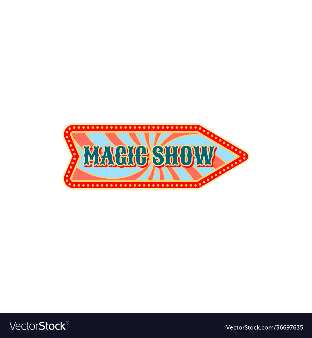 Retro Circus Big Top Pointer Sign