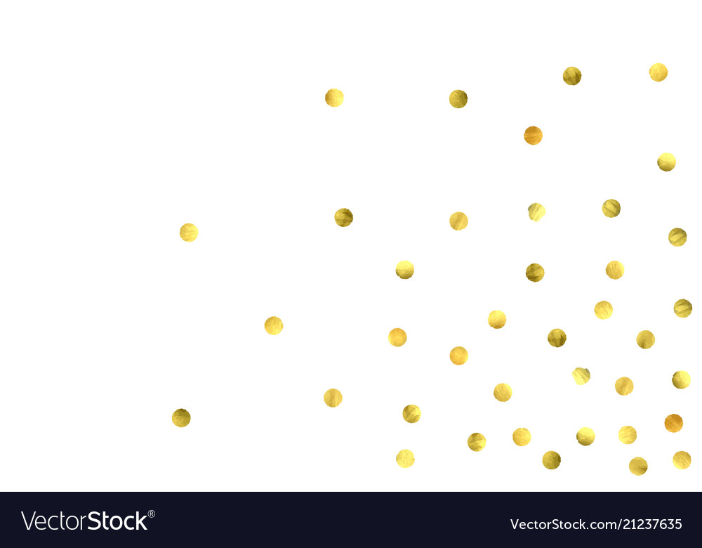 Round gold confetti