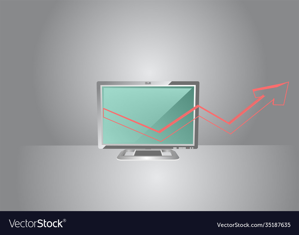 Screen computer monitor and graph