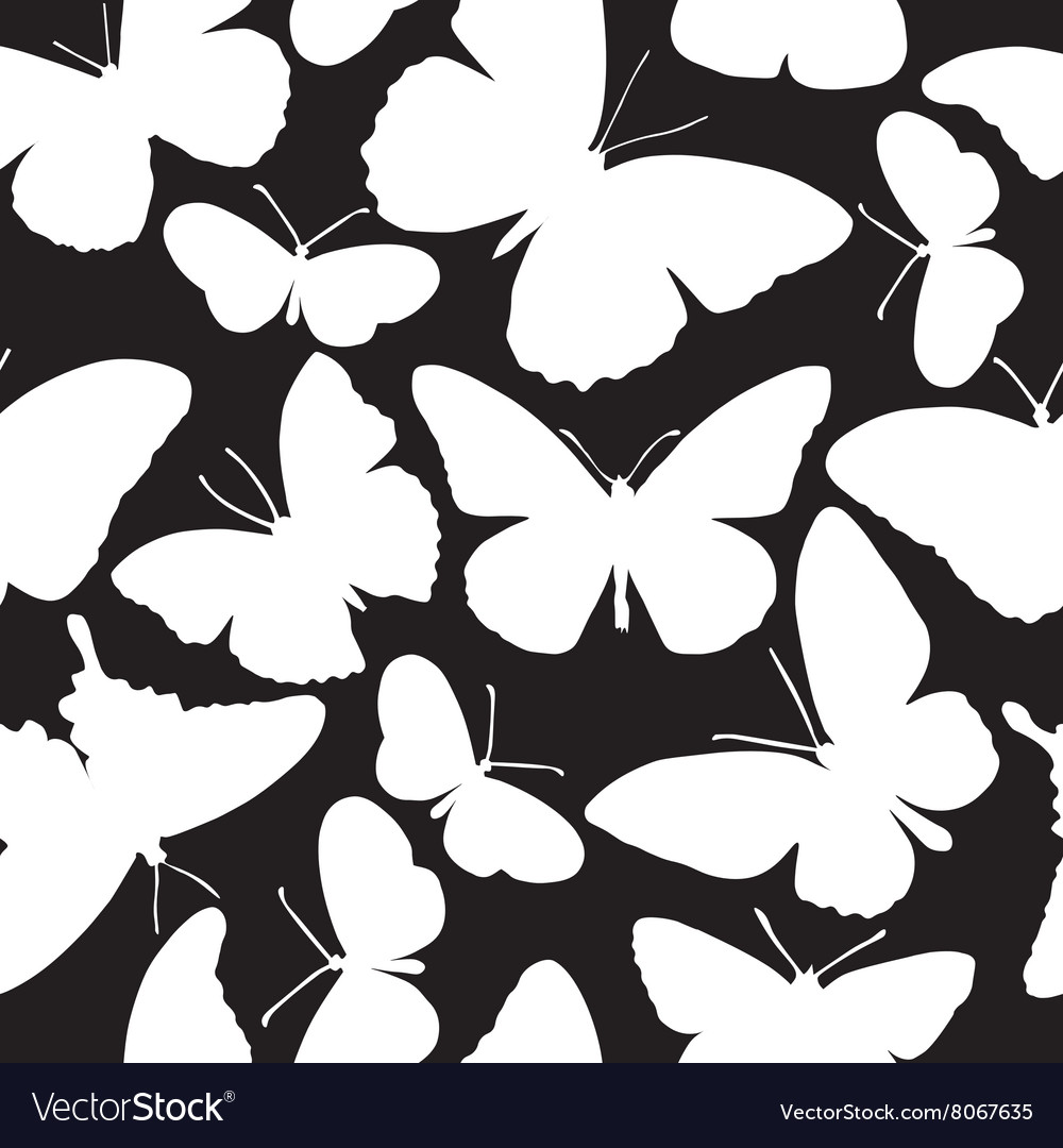 Seamless pattern with butterflies