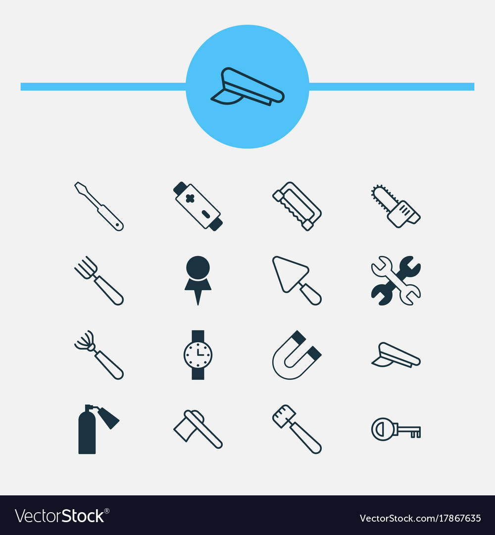 Tools icons set collection of password putty