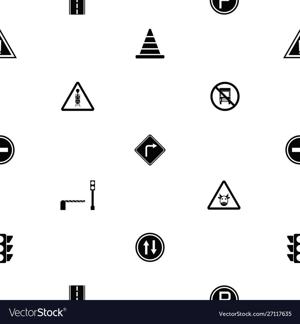 Traffic seamless pattern background icon