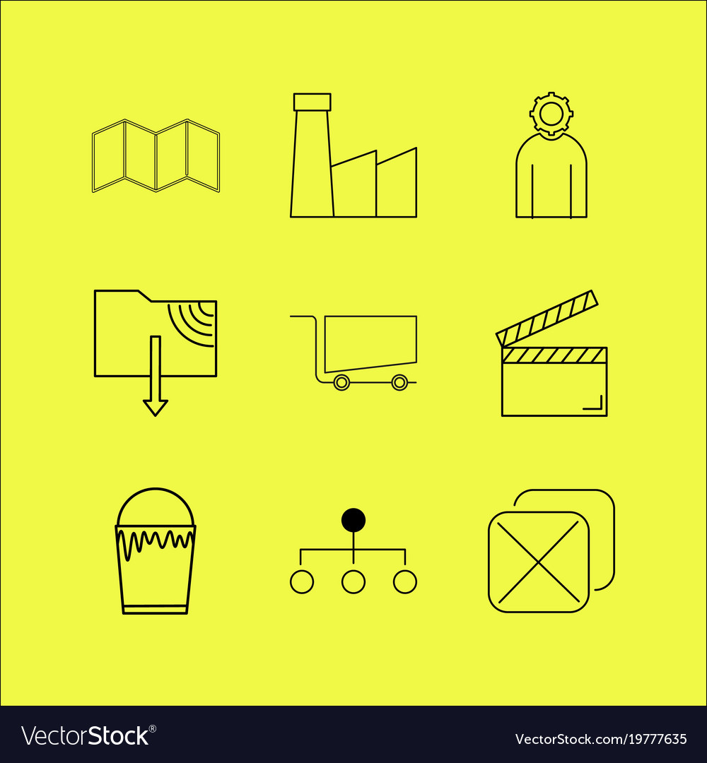 Web linear icon set simple outline icons