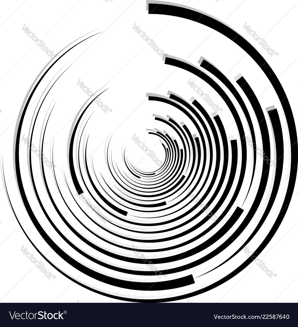 Abstract Circular Spiral Motif