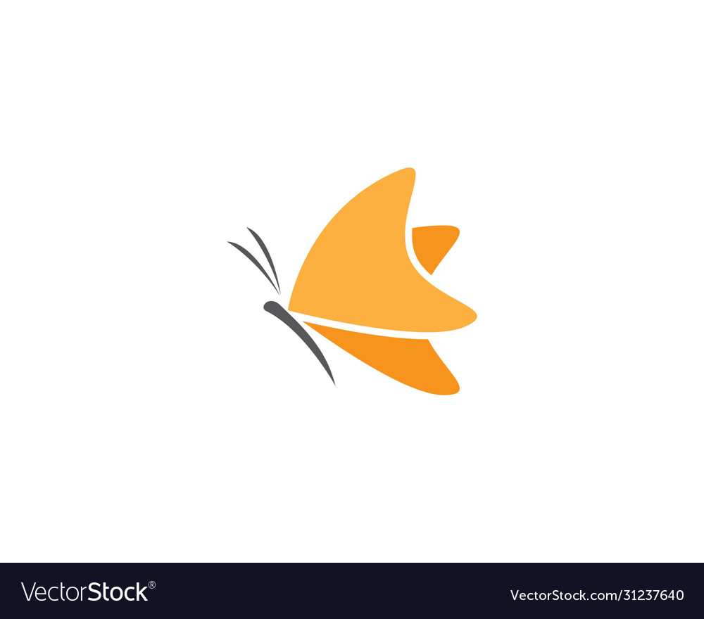 Beauty butterfly logo template Royalty Free Vector Image