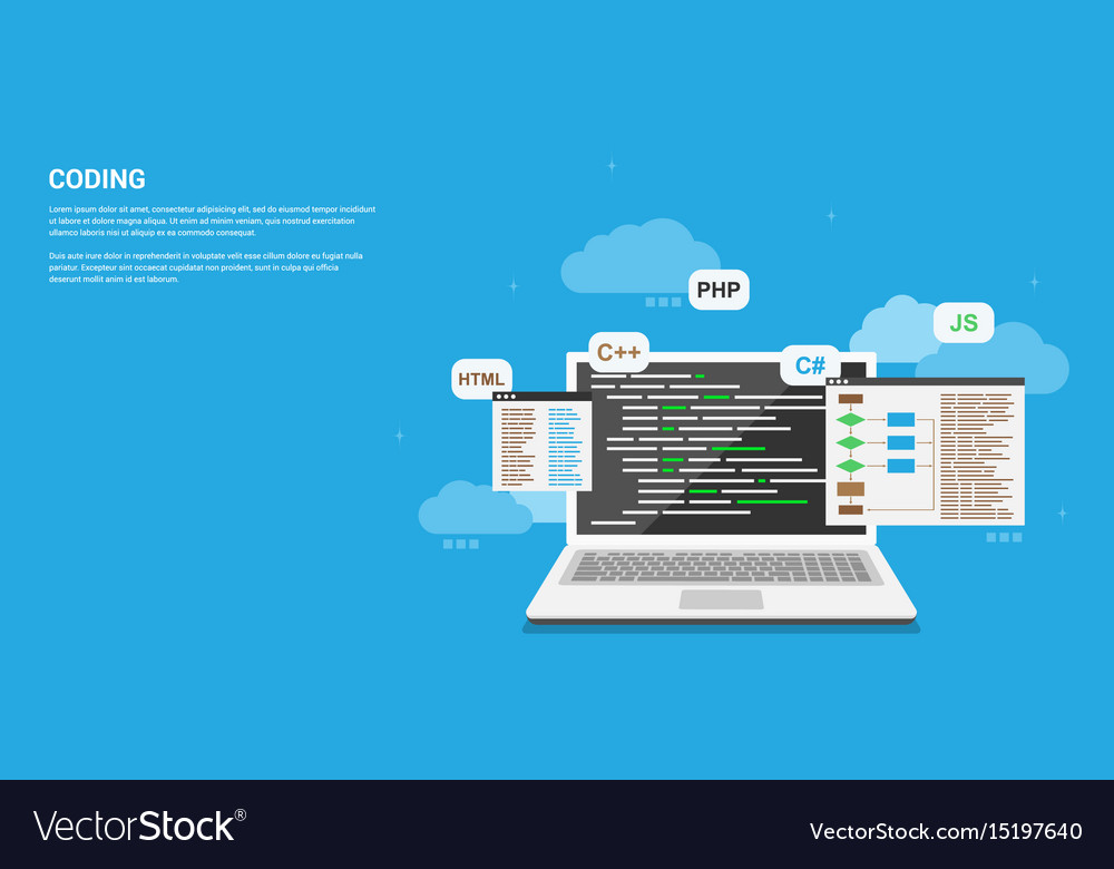 Coding Royalty Free Vector Image - VectorStock