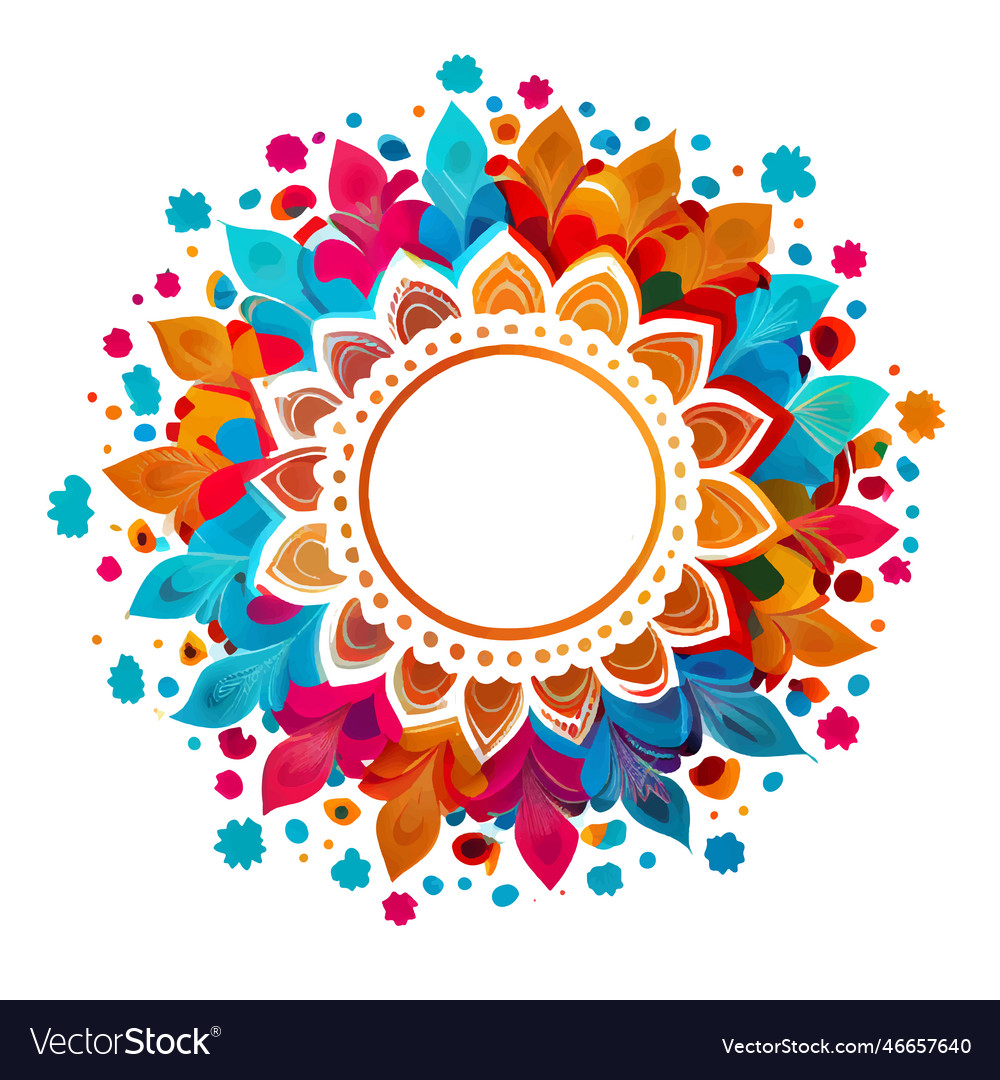 Colorful mandala isolated Royalty Free Vector Image