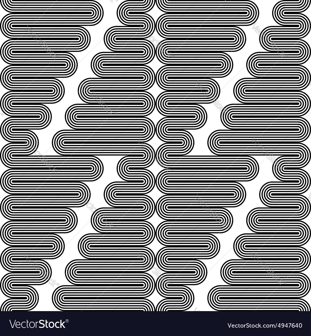 Design seamless monochrome waving zigzag pattern