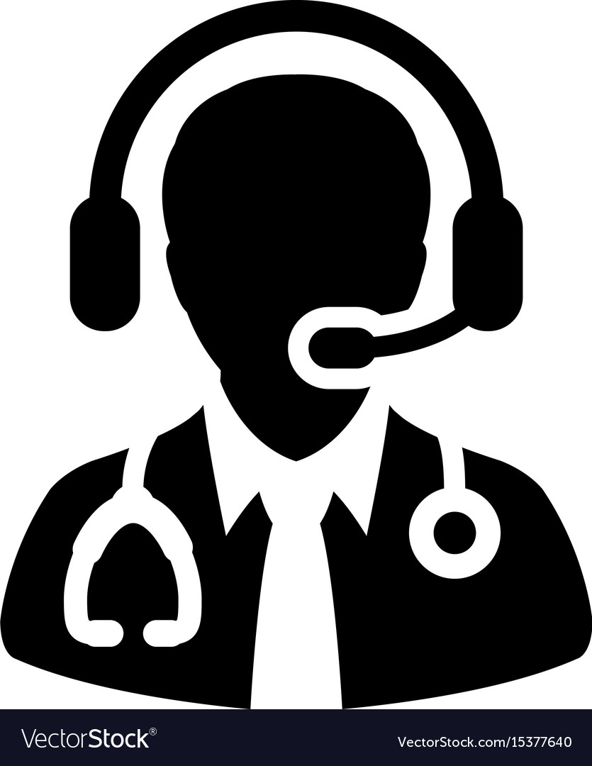 Doctor Icon Online Consultation Royalty Free Vector Image