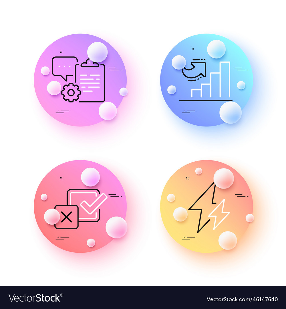 Electricity checkbox and growth chart minimal vector image Electricity checkbox and growth chart minimal