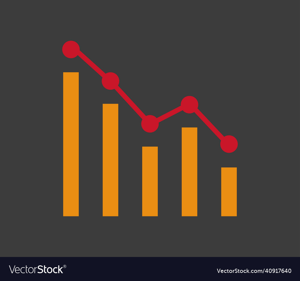 Icon of five column decreasing graph