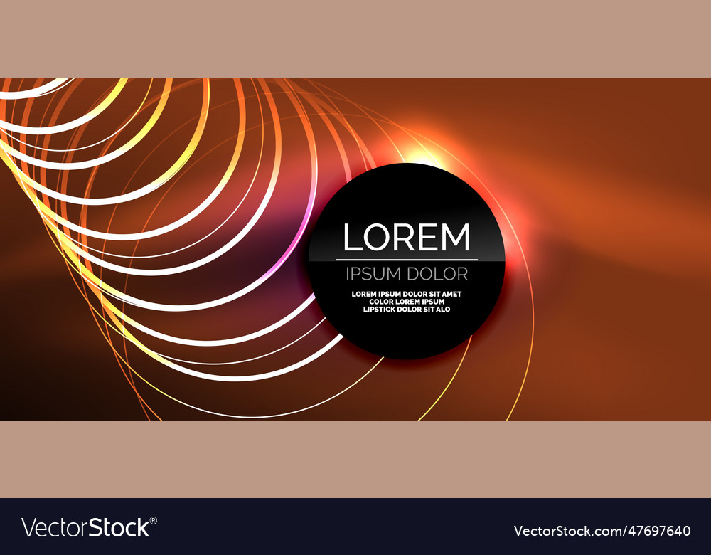 Neon lines and waves abstract background techno Vector Image Neon lines and waves abstract background techno