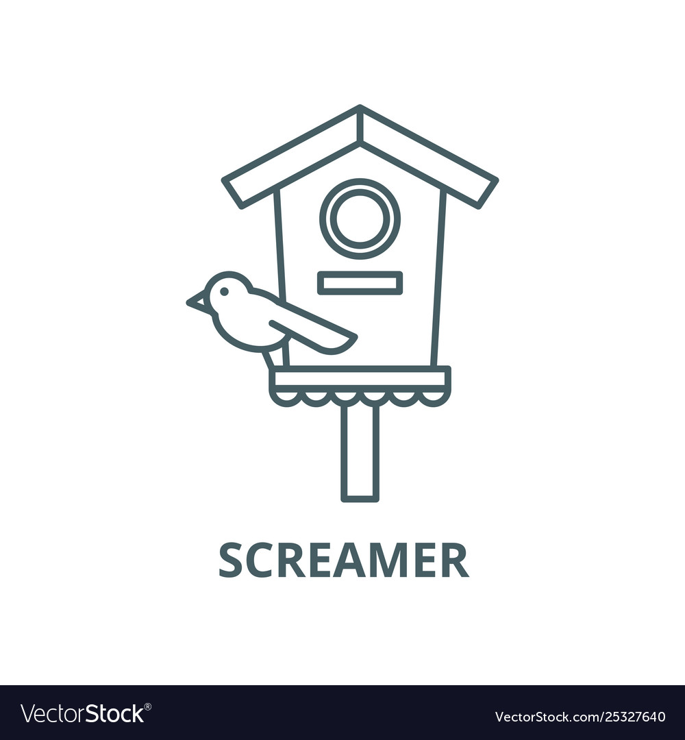Screamer line icon linear concept outline