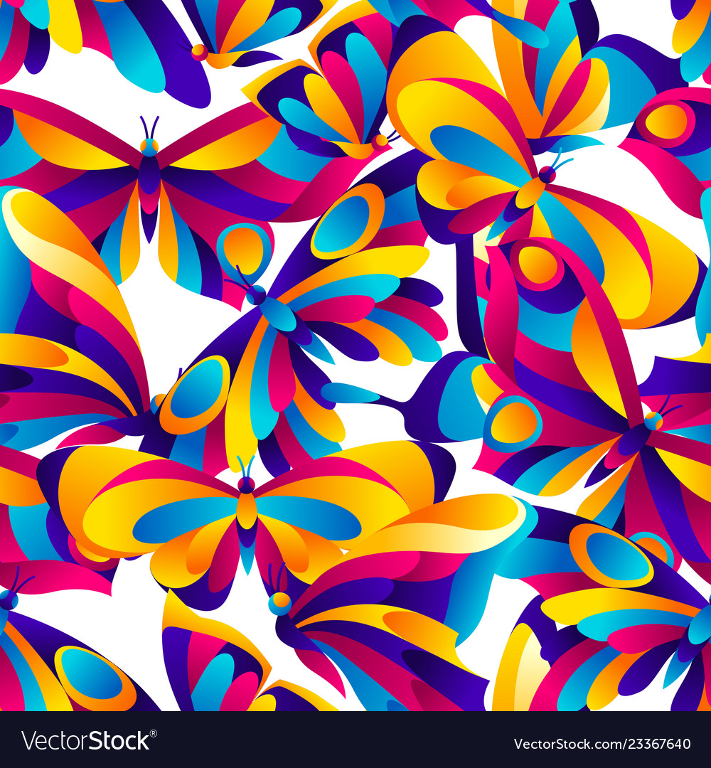 Seamless pattern with butterflies vector image Seamless pattern with butterflies
