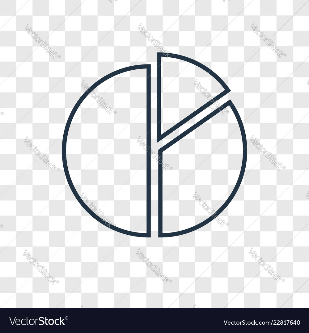 Stats concept linear icon isolated on transparent vector image Stats concept linear icon isolated on transparent