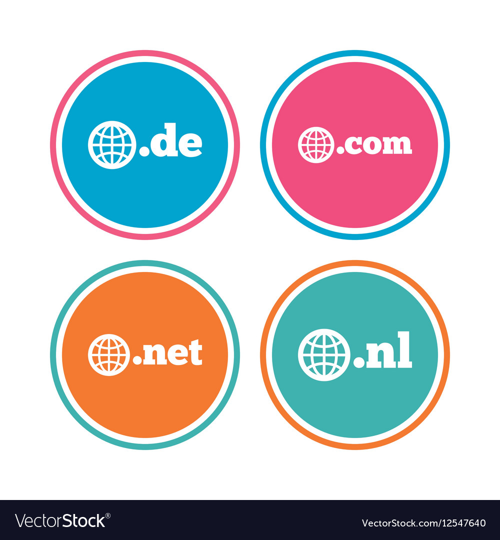 Top-level domains signs de com net and nl